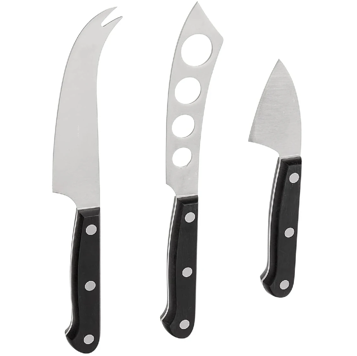 3-Piece Gourmet Cheese Knife Gift Set Parmesan or hard perforated  cheese knife semi-hard cheese knife with fork tip