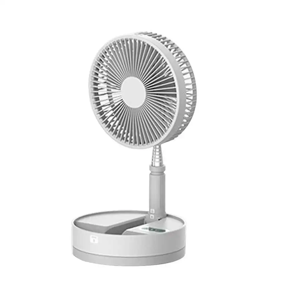 P10 Telescopic Folding Fan Rechargeable with Night Light Summer Student Wireless Remote Control Desktop Table Floor Stand Fan