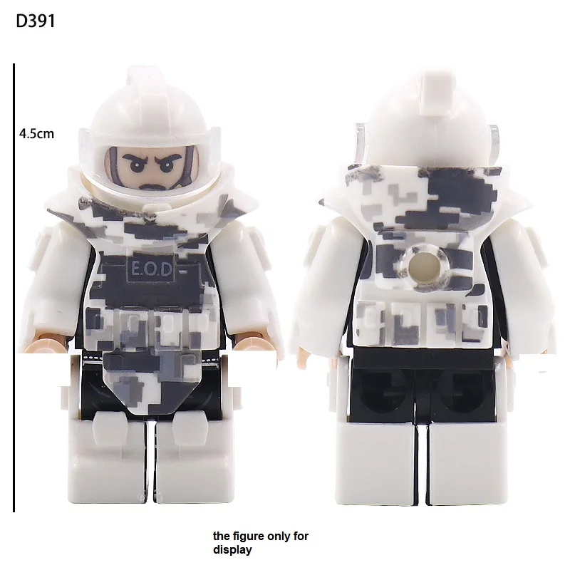 Military Bomb Disposal Suit Building Blocks EOD Special Forces Set Explosion-Proof Plastic Armor Vest Figure Accessories Toys