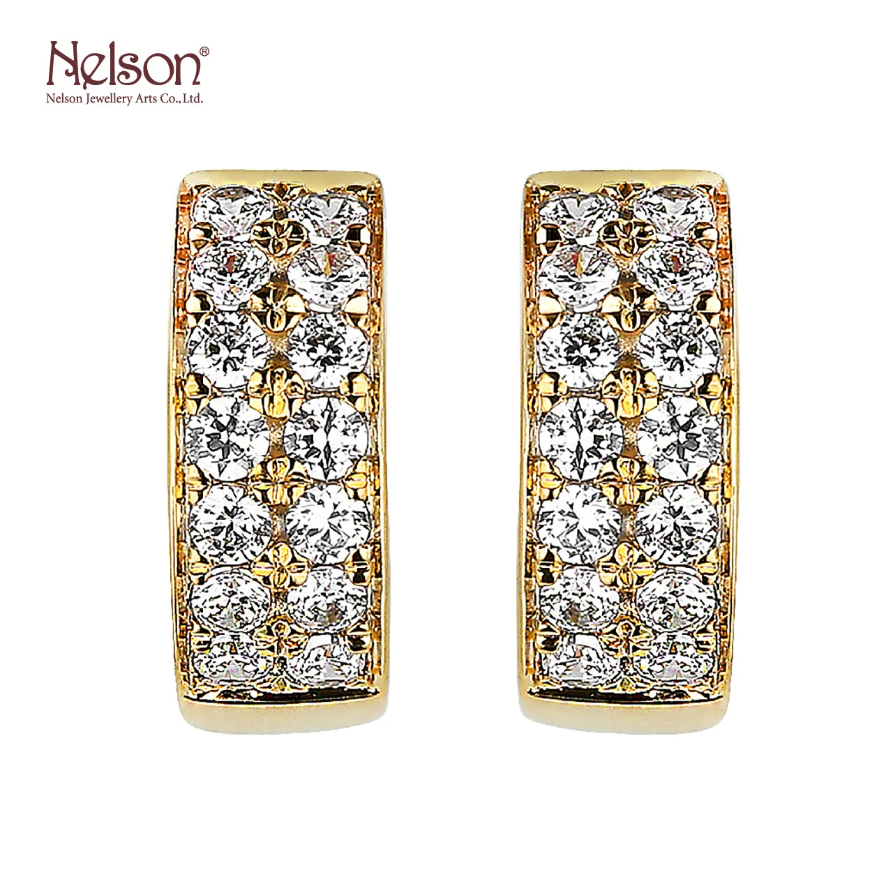 Оптовая цена no MOQ OEM ODM завод-победитель премии 18K 750 желтое золото подлинные бриллиантовые серьги Huggie для дам