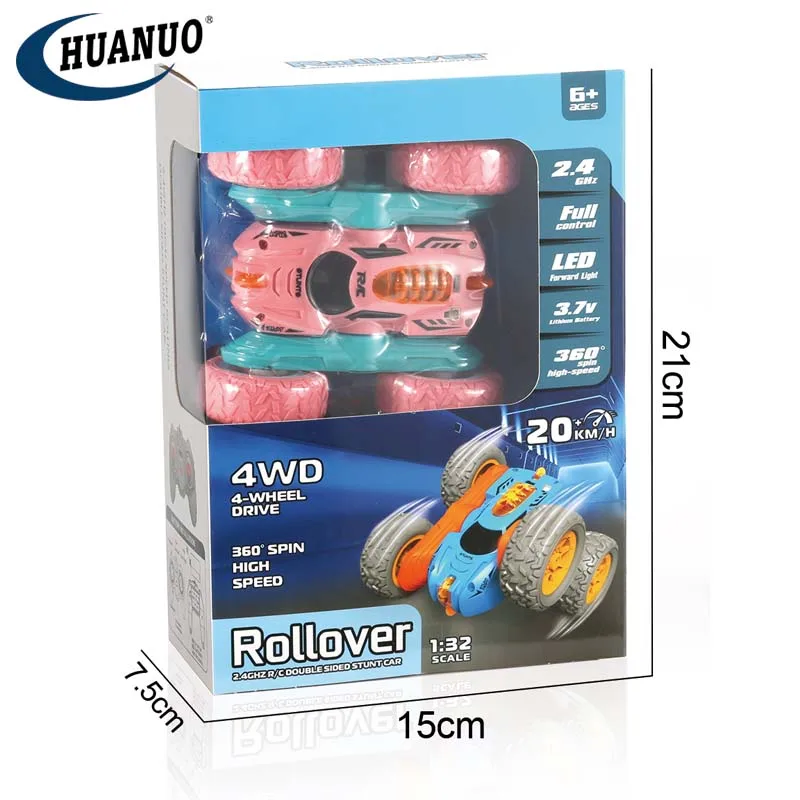 1/32th Mini Double Sided Rc Stunt Car 2.4G 5CH 20KM/H Remote Control High Speed Rotating Stunt Car Rc Vehicle Toys