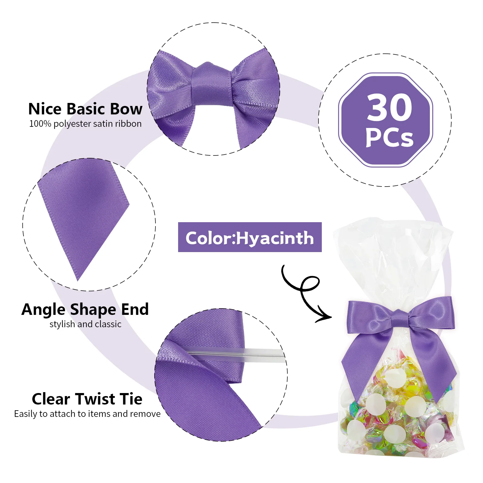 Purple  Satin Ribbon Bow Metallic Glitter Polyester Grosgrain Gift Wrap Ribbon Daily Wedding Decorations Black Ribbon Available