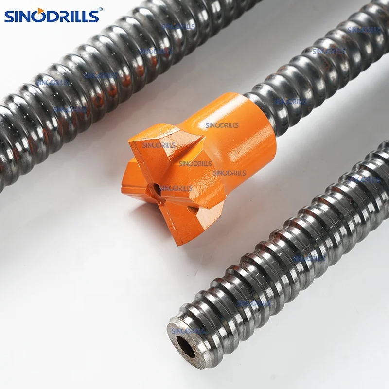 self drilling anchor drilling system full threaded R25n-14 hollow anchor bar / anchor bolt R25  / anchor rod