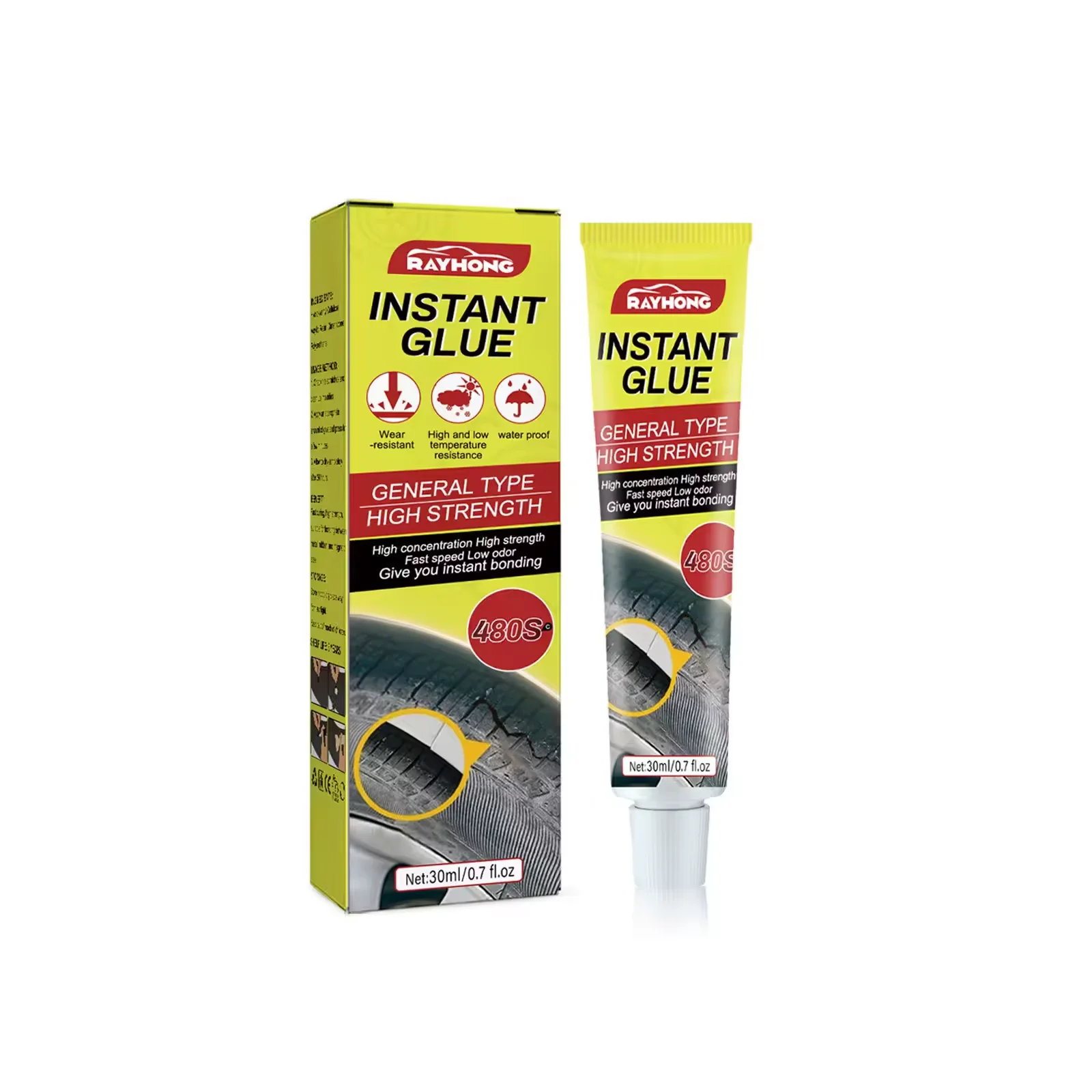 Car Tire Repair Glue Adhesive Wholesale Rayhong High Strengthen Wear Resistant Tire Sealant Tyre Sealant