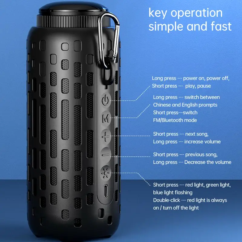 Custom M47 Bt 5.3 Tws 2 In 1 Wireless Speaker With Earbuds In-ear Headphones 9d Bass Sound Portable Mini Speaker