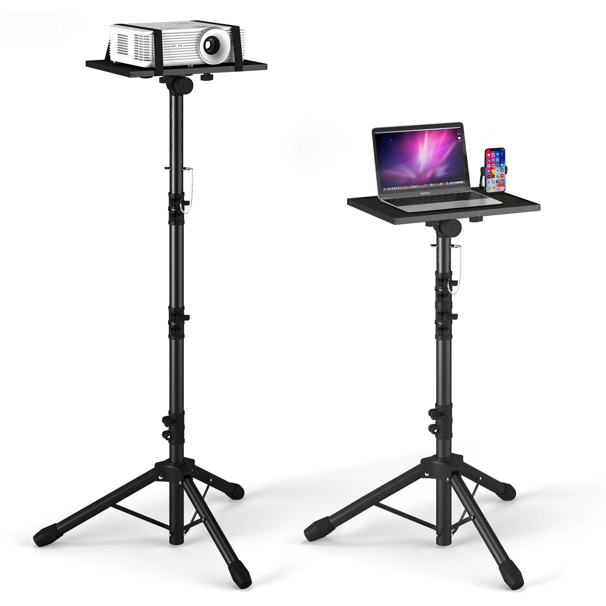 Household & commercial  use Adjustable Tripod Projector bracket with Phone Holder from factory