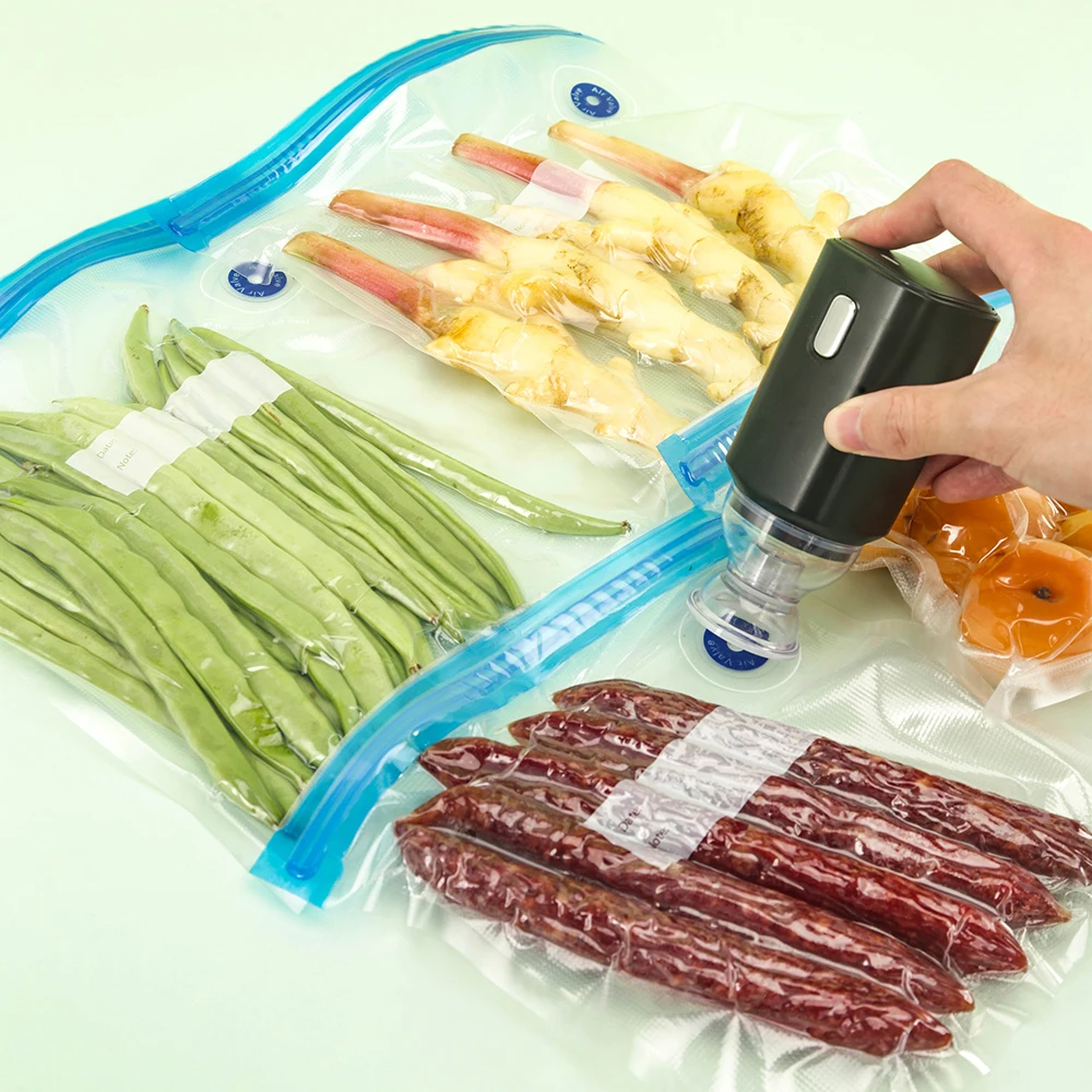 Reusable Multilayer Construction Food Safe Grade Sealer Pouches with Ziplock Sous Vide Cooking Bags