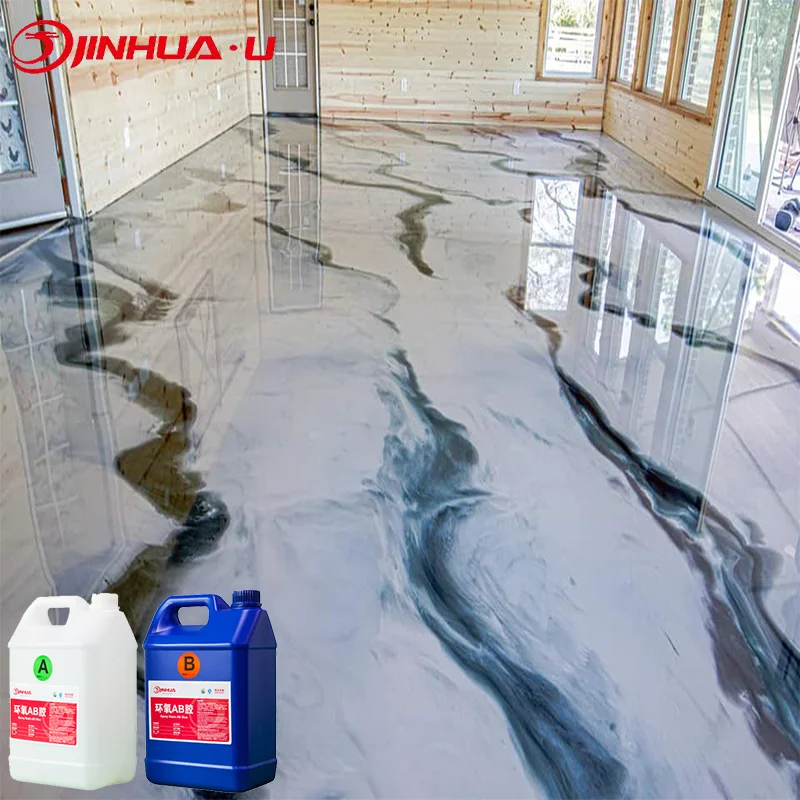 Двухчастная эпоксидная смола для 3D эпоксидной краски пола с блестящей отделкой