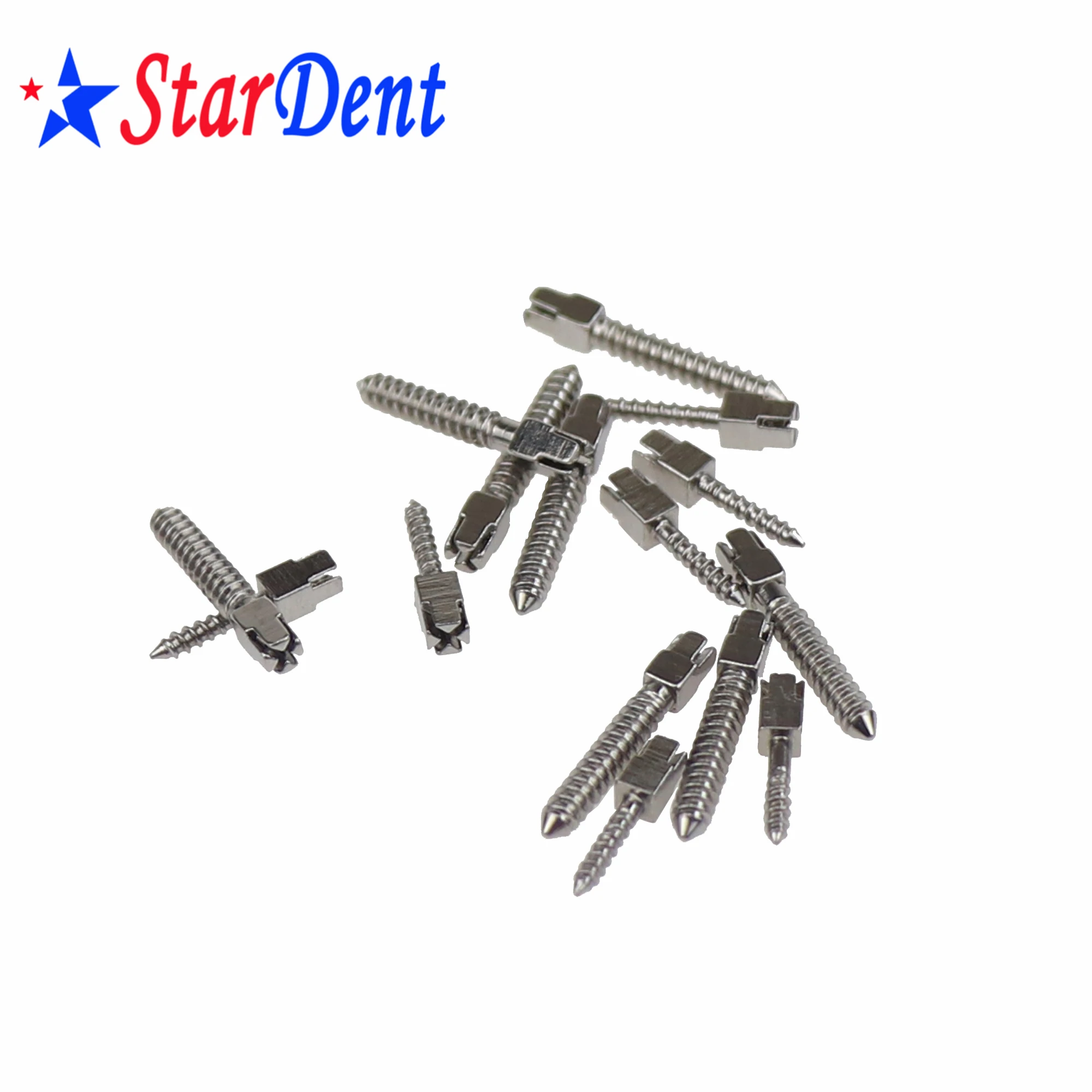 Implant Screw Post for Root Canal Usage Dentist Instrument Tool Golden and Sliver Stainless Steel Dental