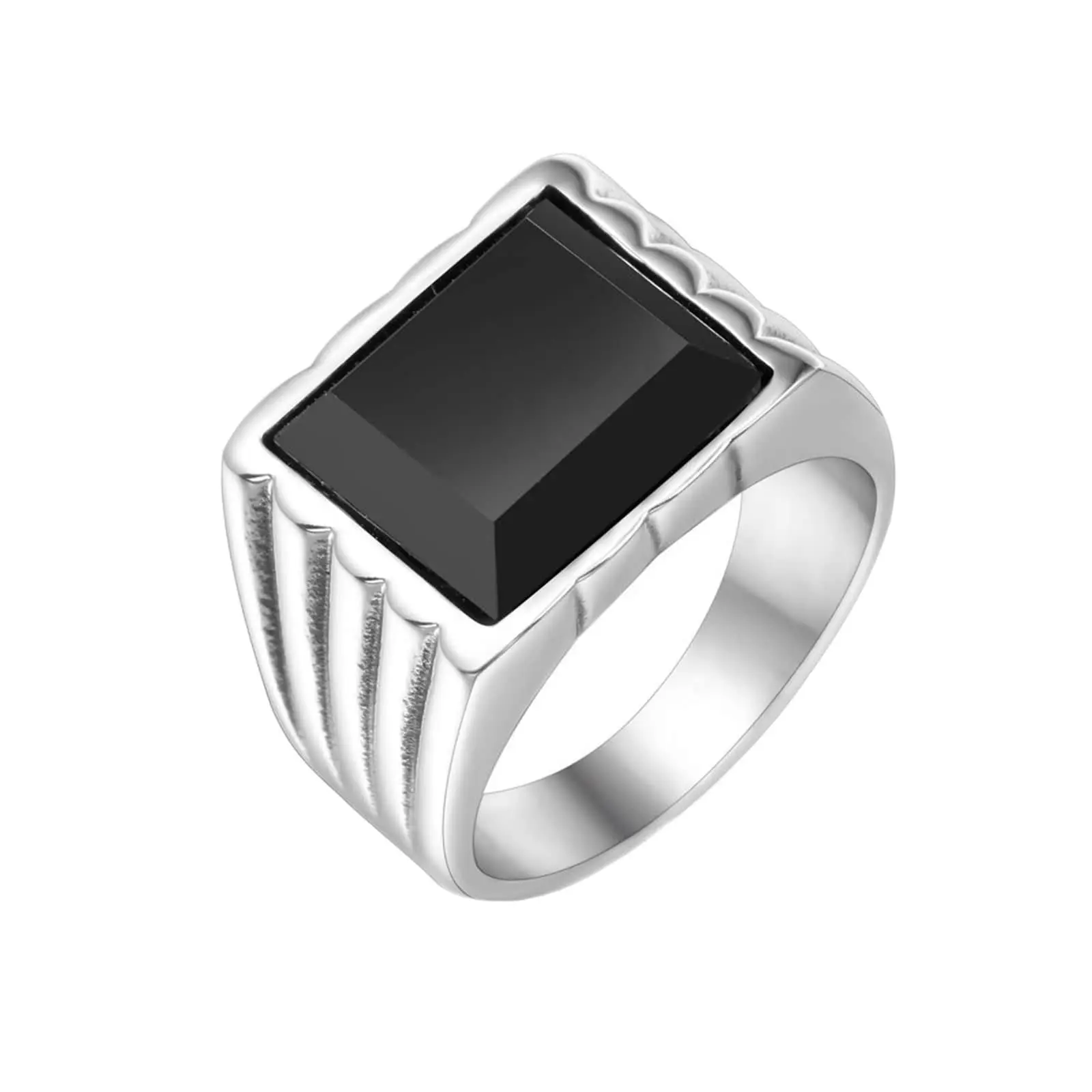 925 Jewelry men rings wedding bands Black only male wedding rings ring for men Factory Source