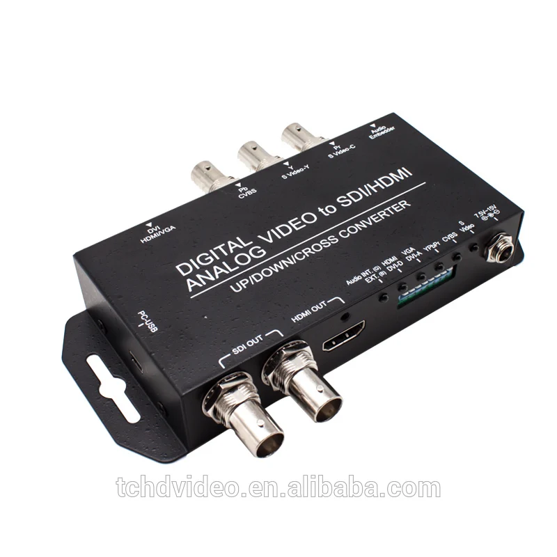 Convert DVI VGA S-video CVBS YPbPr analog video signal to SDI HDMI digital signal video converter