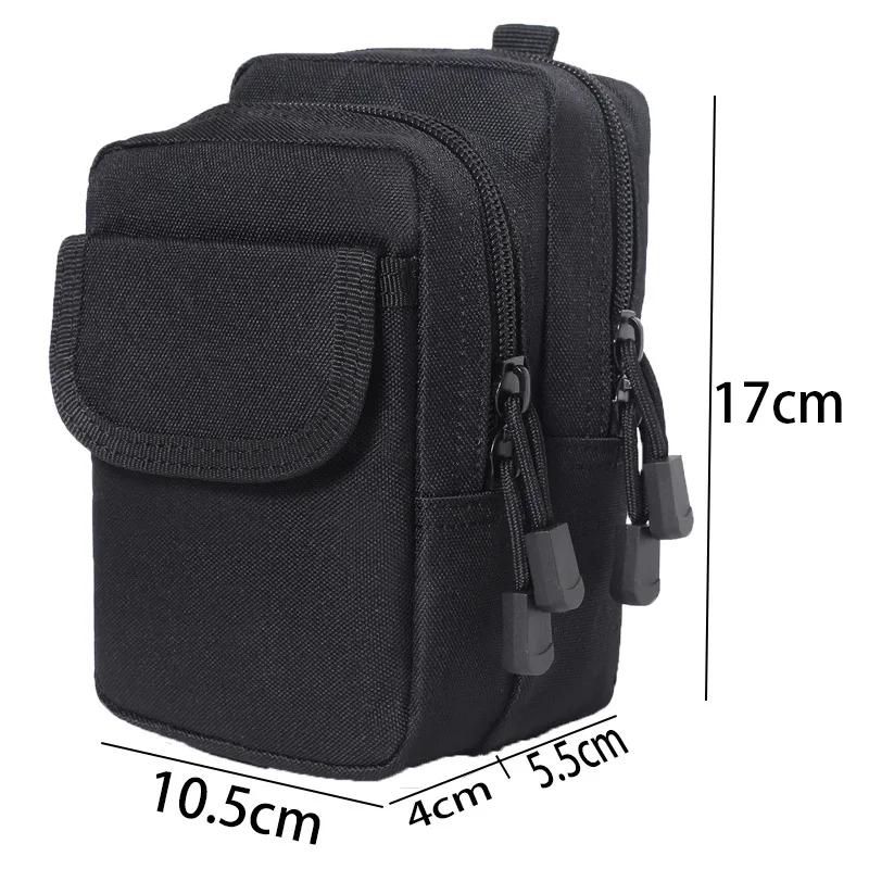 Outdoor Hiking and Camping Molle Pouch Tactical Waist Pack with Phone Key Tool EDC for Casual and Tour Activities