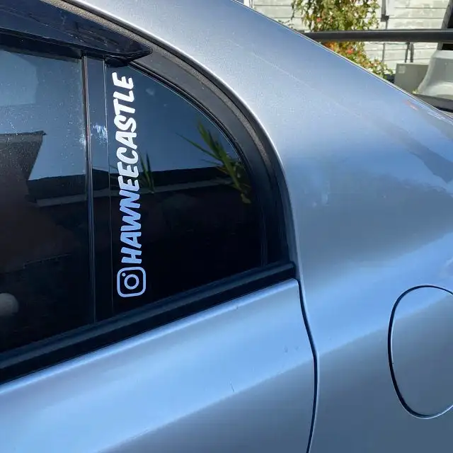 Custom Car Decoration Sticker White Die Cut Vinyl Graphics Window Car decal