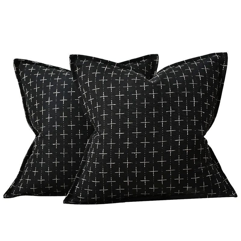 Cross shaped Machenier Pillow Set Living Room Bedroom Sofa Solid Color High end Simple Cushion cover