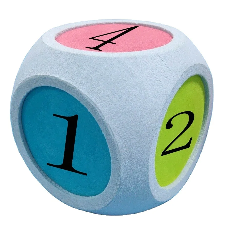 custom soft eva foam dice six sided numbers/letter/spot/mathematical symbols/ for large foam dice game