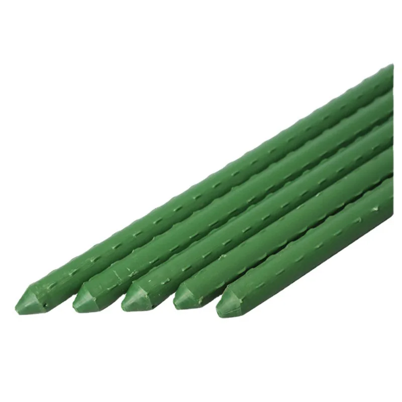 Green Plastic Plant Stakes Garden Support Fiberglass Rods for Plants and Trees