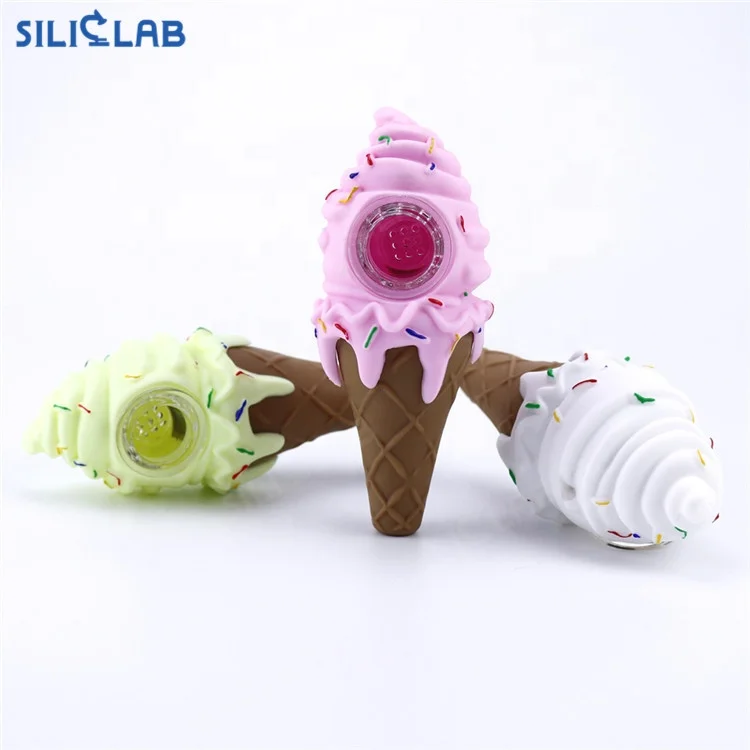 Летние vibe Лидер продаж мороженого ручной трубы табака силиконовые курительные трубки