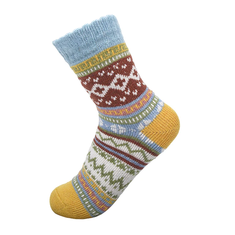 Warm Thick Knit Cozy Winter Socks Wool Socks Casual Vintage Socks for Women