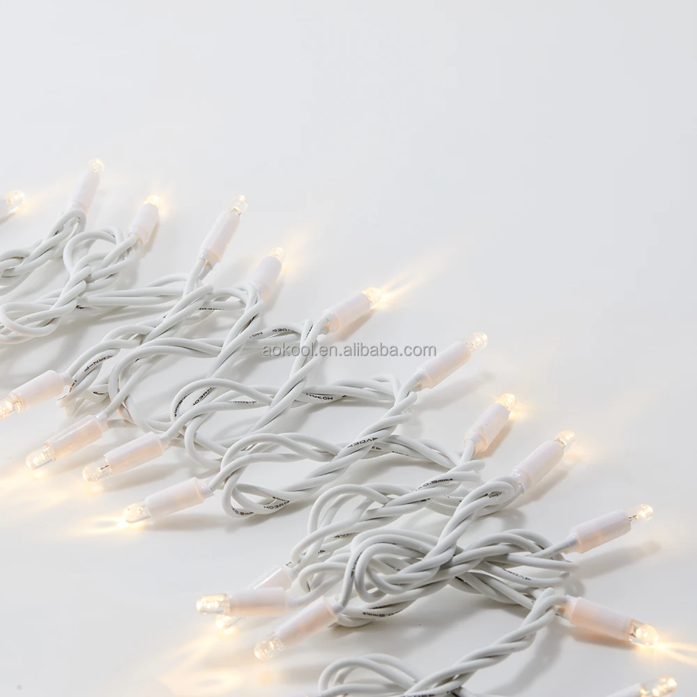220V 10M 100 White LED Durable Rubber Cable LED Garland light for Outdoor Waterproof