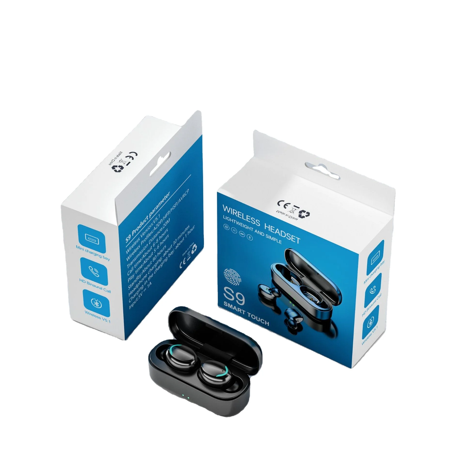 s9 v5.1 tws ear pods audifonos blue tooth original earphone earbuds stereo audifonos inalambrico