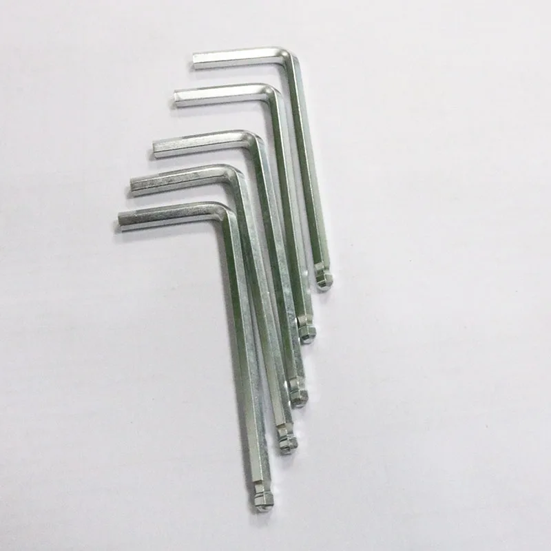 Nickel Steel Ball head 2mm 3mm 4mm 5mm 6mm 8mm L Type Handle Wrench Star Hex Allen Key Wrench With Ball Point