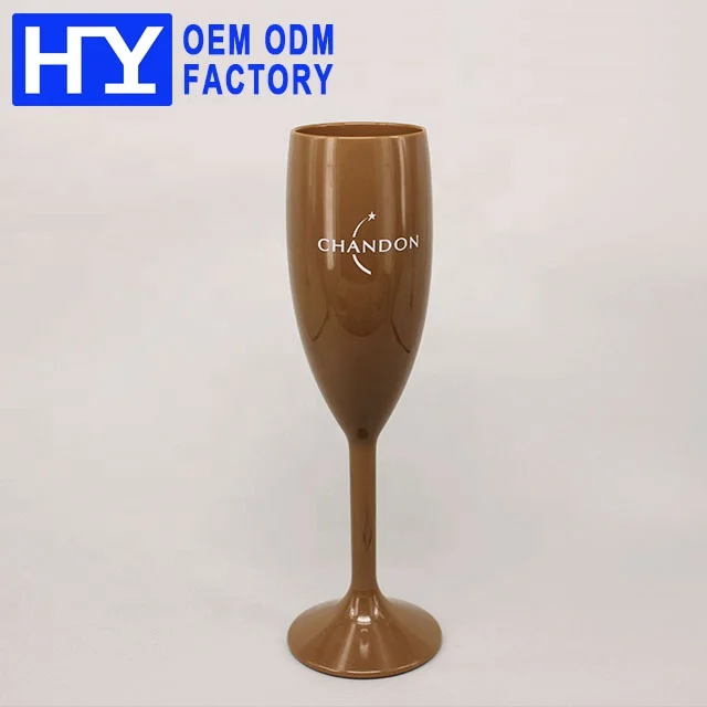 
Unbreakable 6oz Custom Logo Polycarbonate Plastic Champagne Flute Glasses 