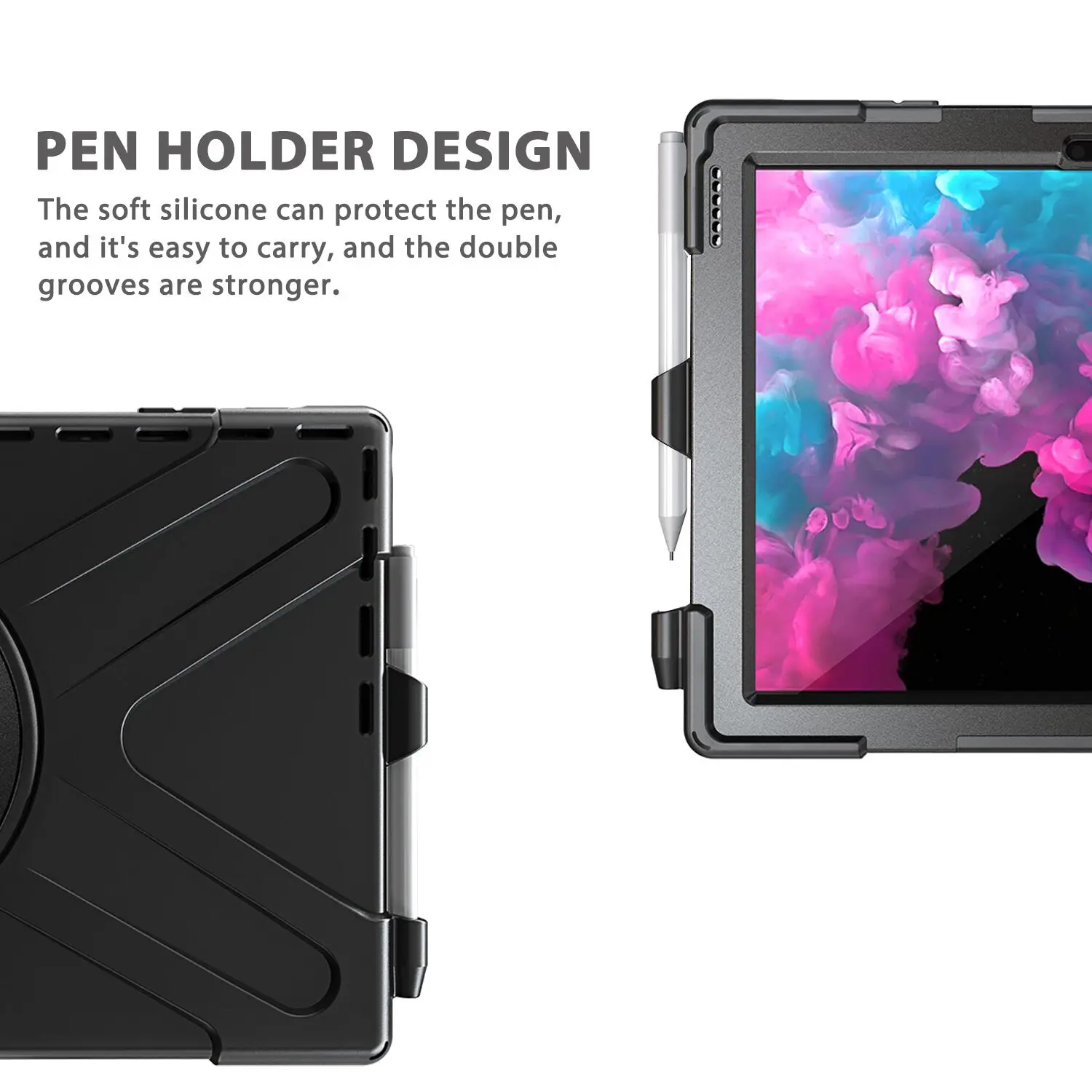 Briefcase Portable Shockproof Laptop Case Pirate Master silicone full back cover case for Microsoft Surface pro 4 5 6 7 Go 8