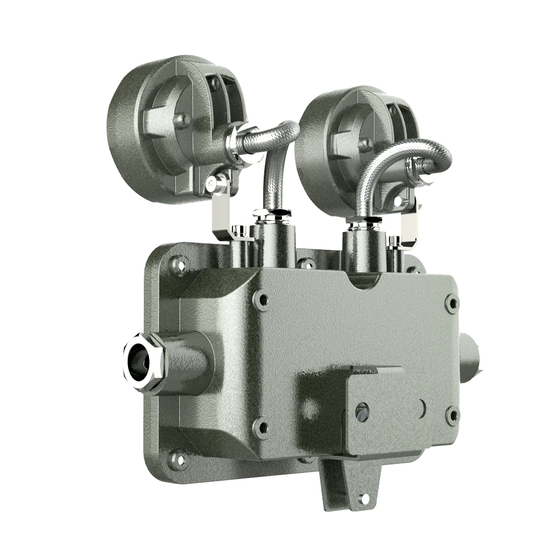 IP65 2*3w LED Explosion Proof Two Head Emergency Light For Hazard Place With Rechargeable Battery