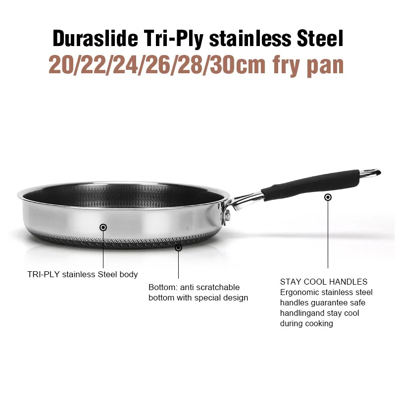 9pcs Kitchen Sets Accessories Meyer Non Stick Stainless Steel  Cookware Set Cooking Pots