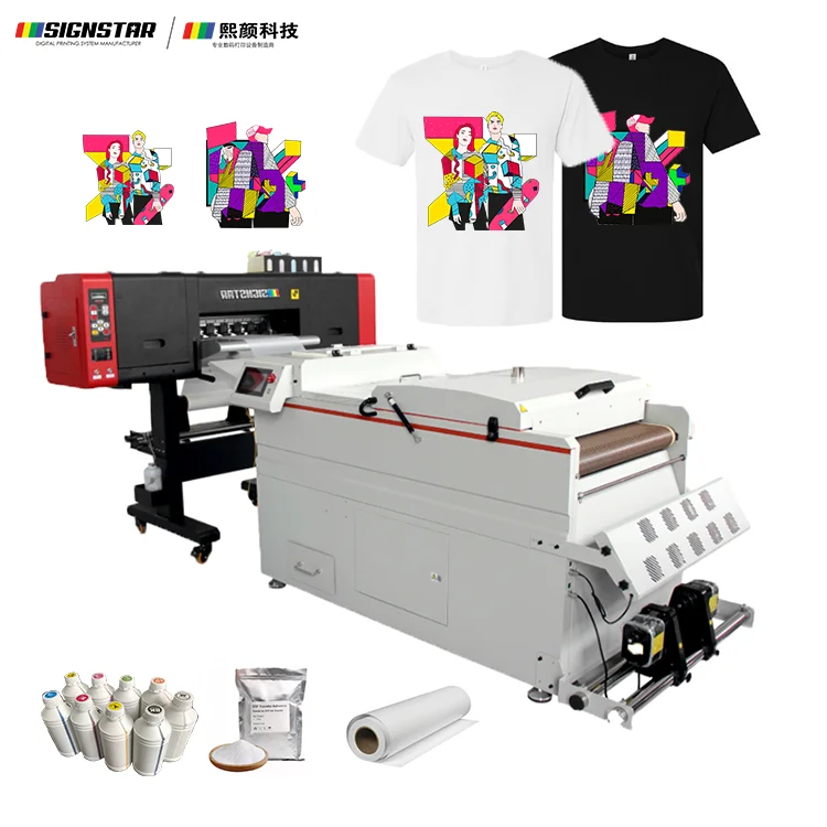 Signstar Pet Film Dtf Printer Set I3200 t Shirt Dtg 60cm 3 Heads Printing Machine Large Dtf Printer