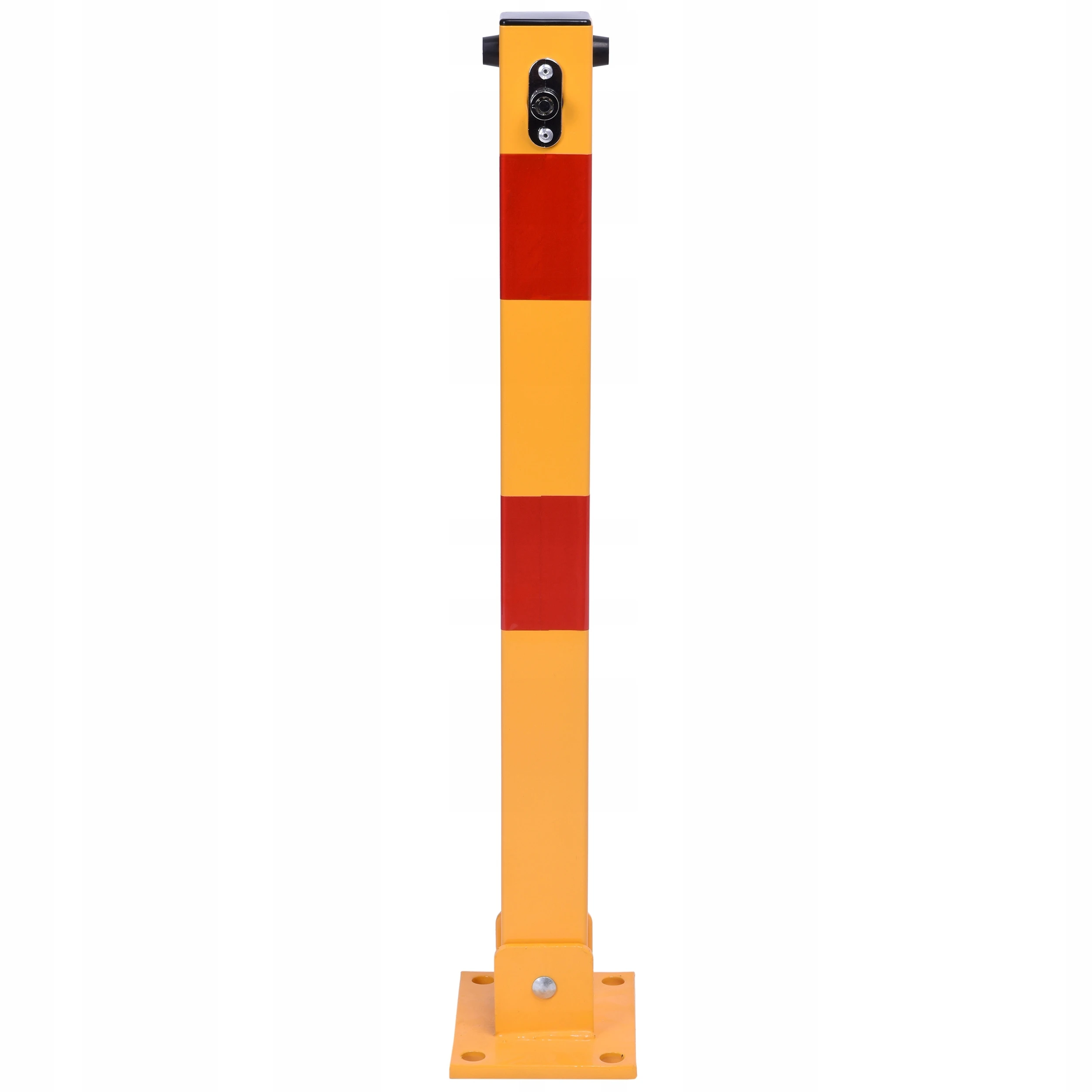 LOCKABLE Foldable Square Safety Vehicle Car Parking Barrier Driveway Security Bollard Fold Down Parking Post with Lock Key