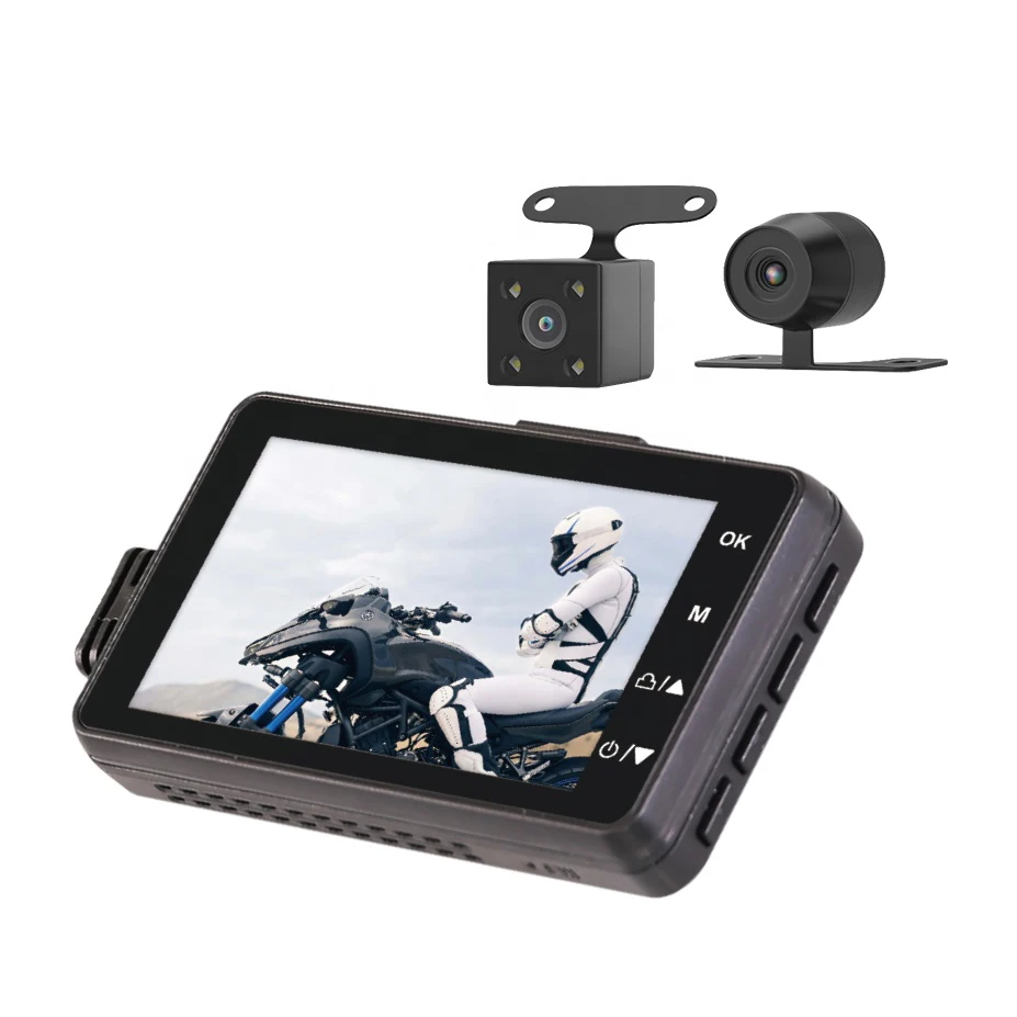 Motorbike Camera 720P 3 inch Video Recorder Dual Lens Motorcycle DVR Driving Motor Bike Camera Motorcycle Recorder