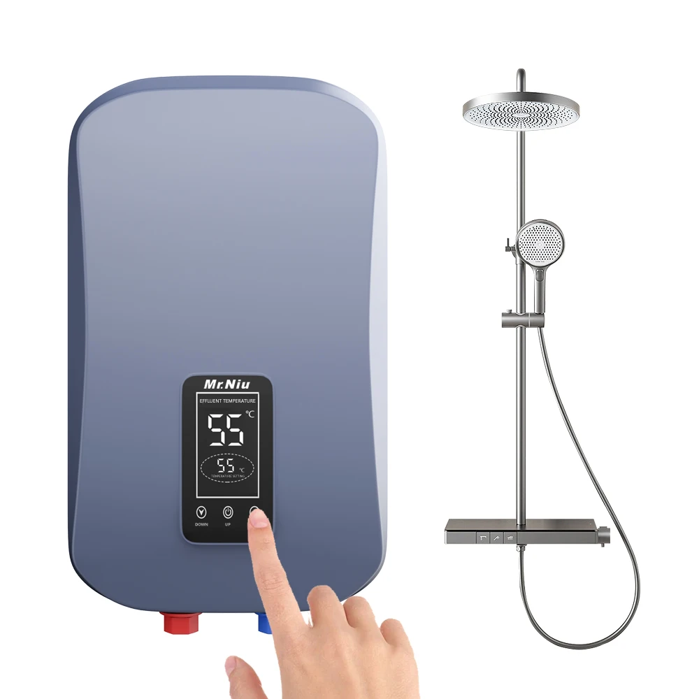 8.5kW Tankless Instant Electric Water Heater 220V Smart Touch Control Calentador De Agua Hot Geyser on Demand for Salon
