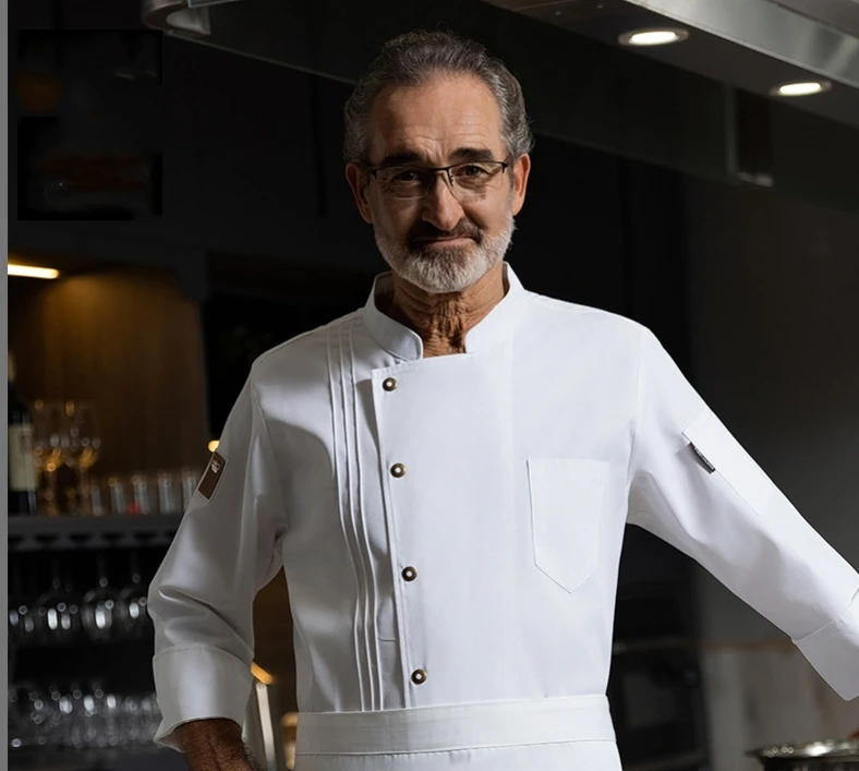 Chef Catering Work Clothes Long-sleeved Spring Autumn Winter Restaurant Uniform Canteen Fast Food Back Kitchen Chef Clothes