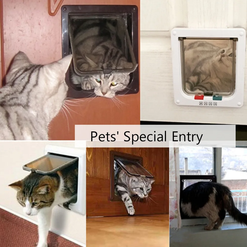 
Factory Direct Sale Small Plastic Cat Pet Flat Gate Door 
