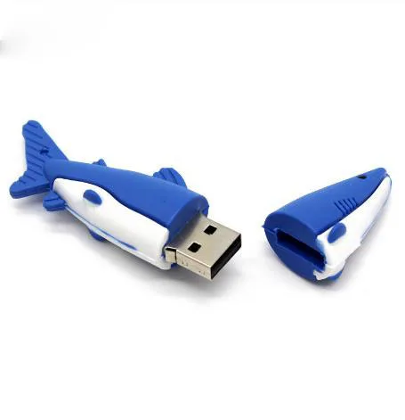 Cartoon Shark USB Flash Drive 2.0 1GB 2GB 4GB PVC Pen Drive 3.0 8GB 16GB 32GB 64GB Pendrive Funny Gift USB Memory Stick