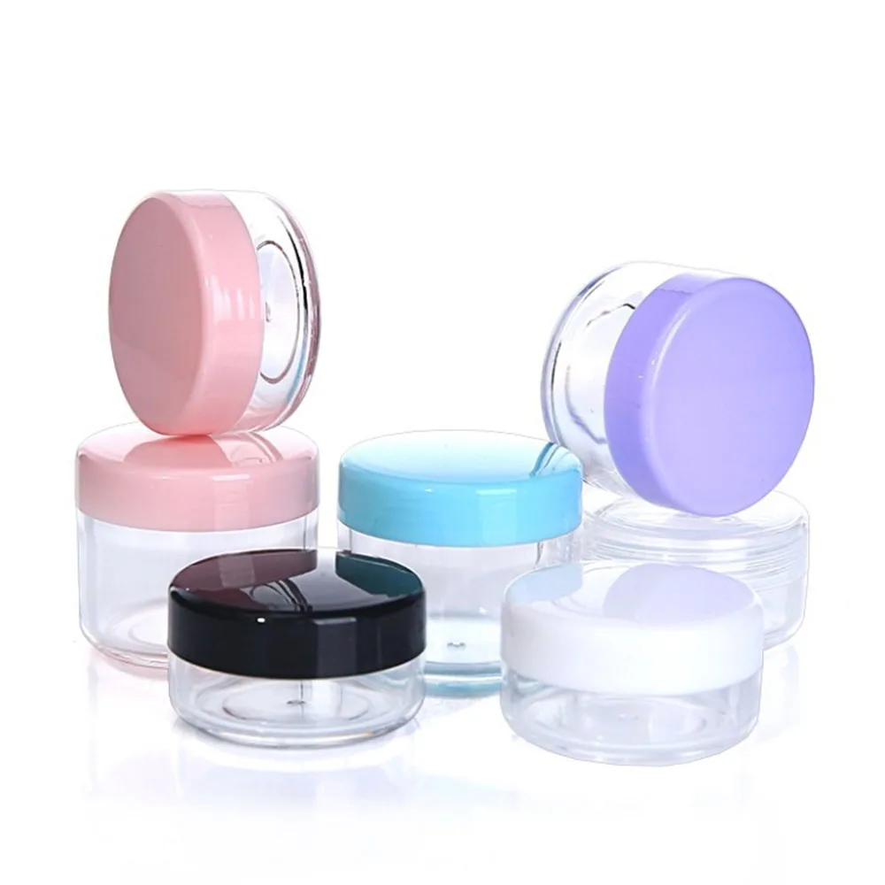 10g 15g 20g Cosmetics Jar Box Makeup Cream Nail Cosmetic Bead Storage Pot Container Round Bottle Portable Plastic jar