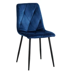 High Quality Kitchen Restaurant Dining Room Furniture Blue Fabric Modern Chairs
