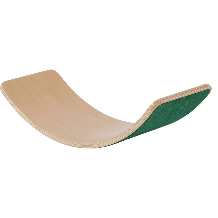 Professional Fitness Montessori Rainbow Wobble Wooden Baby Yoga Balance Board Seesaw Bent Board Exercise Game Kids