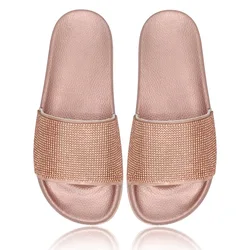 Женские сандалии со стразами, модные шлепанцы в европейском и американском стиле, 2022