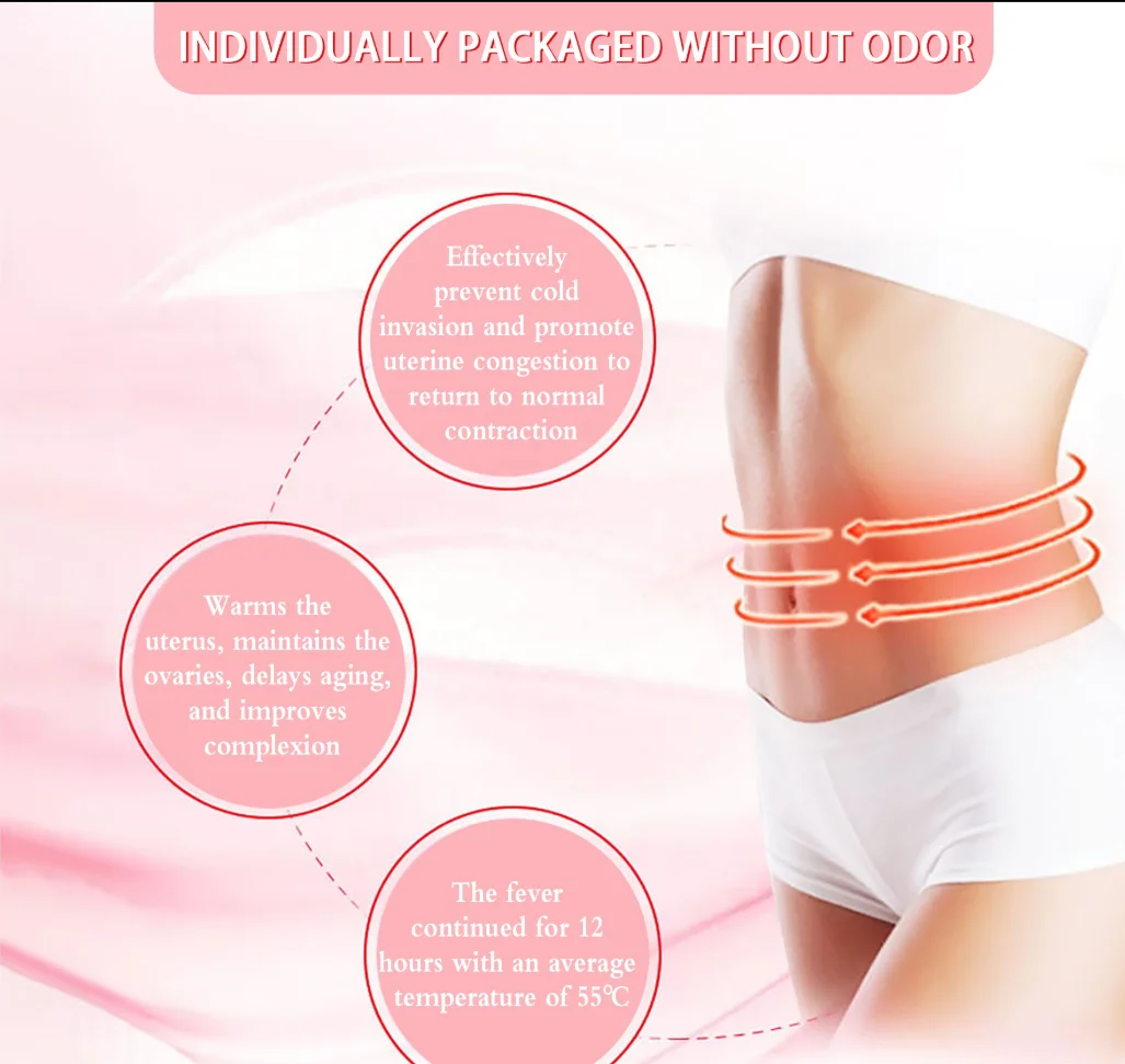 2023 Newest Menstrual Cramp Relief Pain Patches Gynecological Heat Patch  Heating Period Warmer Patch