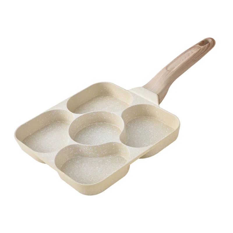 Five-hole Breakfast Fried Egg Burger Machine Non-stick Mini Flat Pancake Frying Pan Kitchen Supplies Cookware Tools