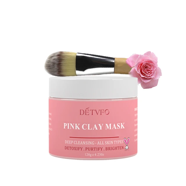 Oem Pore Bubble Deep Cleanse Whitening Rose Pink Face Deep Pore Cleansing Australian Mud Facial Private Label Clay Mask