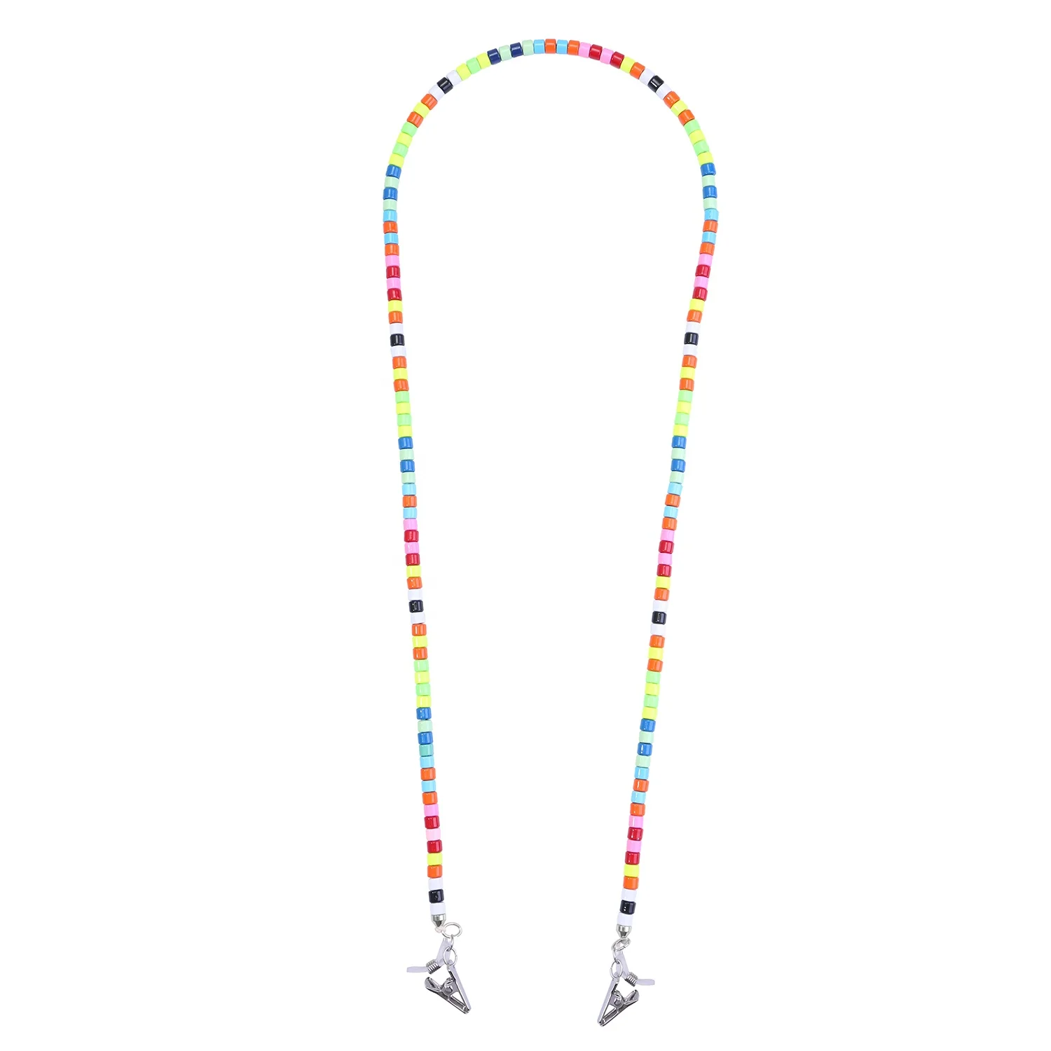 Colorful Alloy Tile Beads Chains Eye Glass Neck Holder Glasses Strap Jewelry For Girls