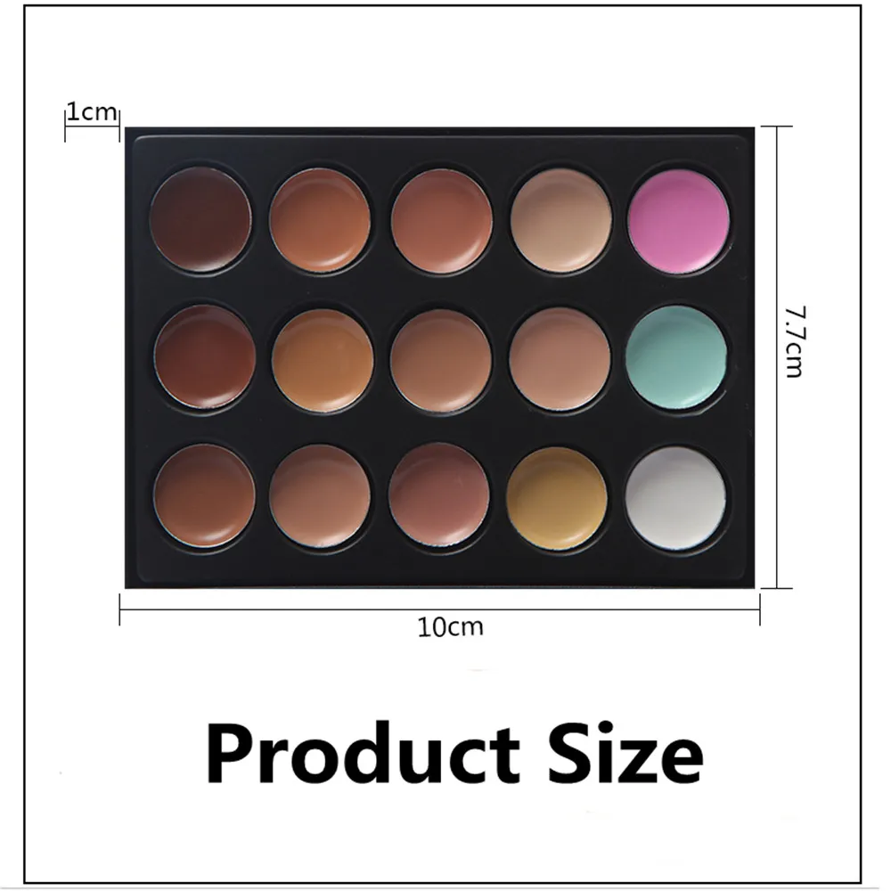 
Manufacturer wholesale no logo concealer palette 15 colors matte foundation contour repairing black eye circles freckles cream 