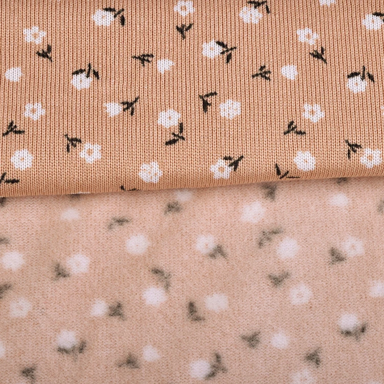 Factory 200gsm Breathable Knitted 96% Polyester 4% Spandex Brushed Ribbed Fabric for Garment