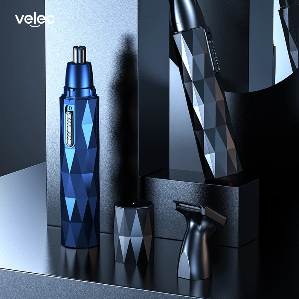 Dropshipping  Multifunctiona Velec Painessl Double Heads Nose Hair Removal Sideburn Shaver Rechargeable Nose Hair Remover