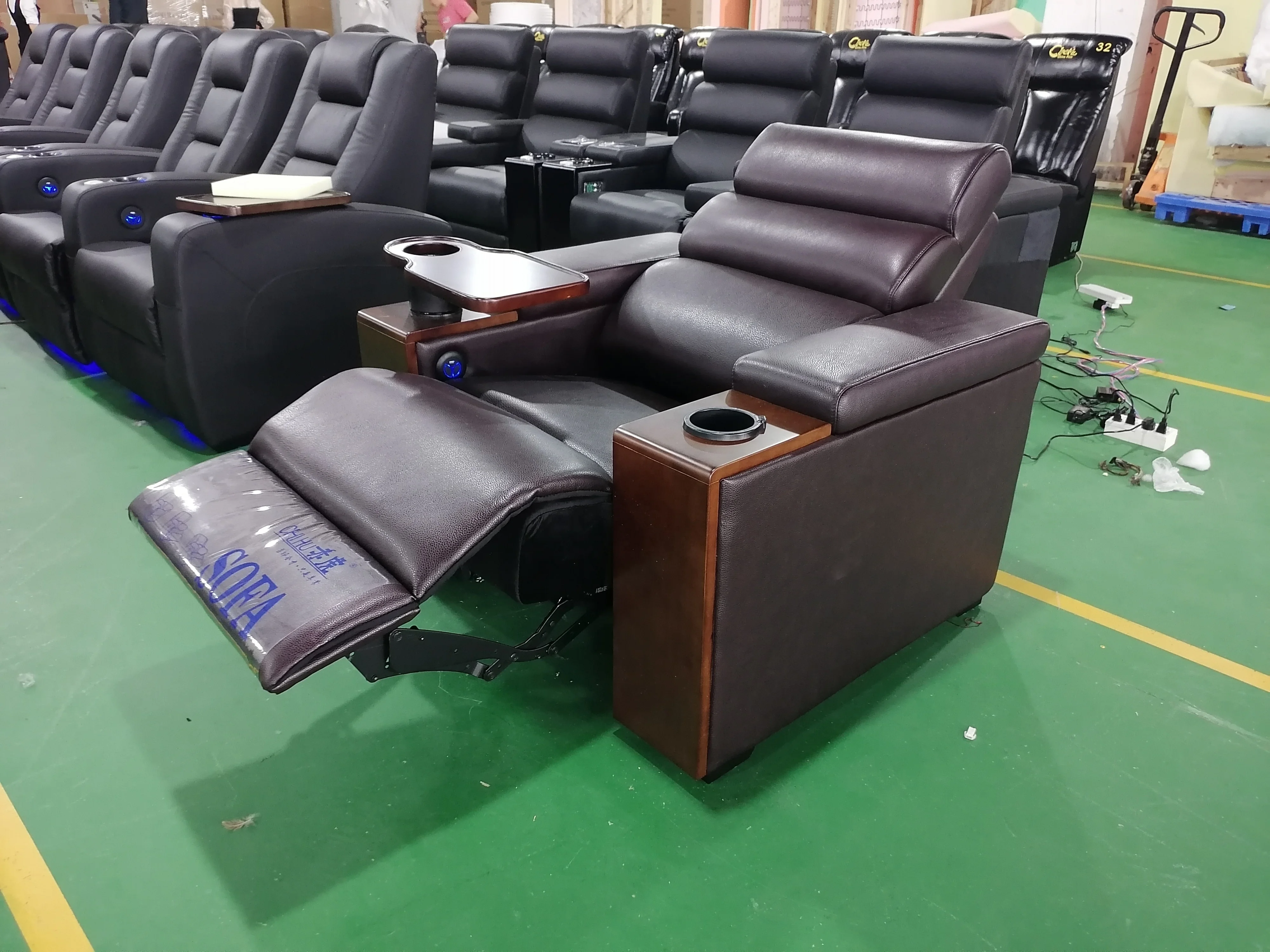  Оптовая продажа кресла с откидывающейся спинкой современное кожаное кресло для домашнего кинотеатра