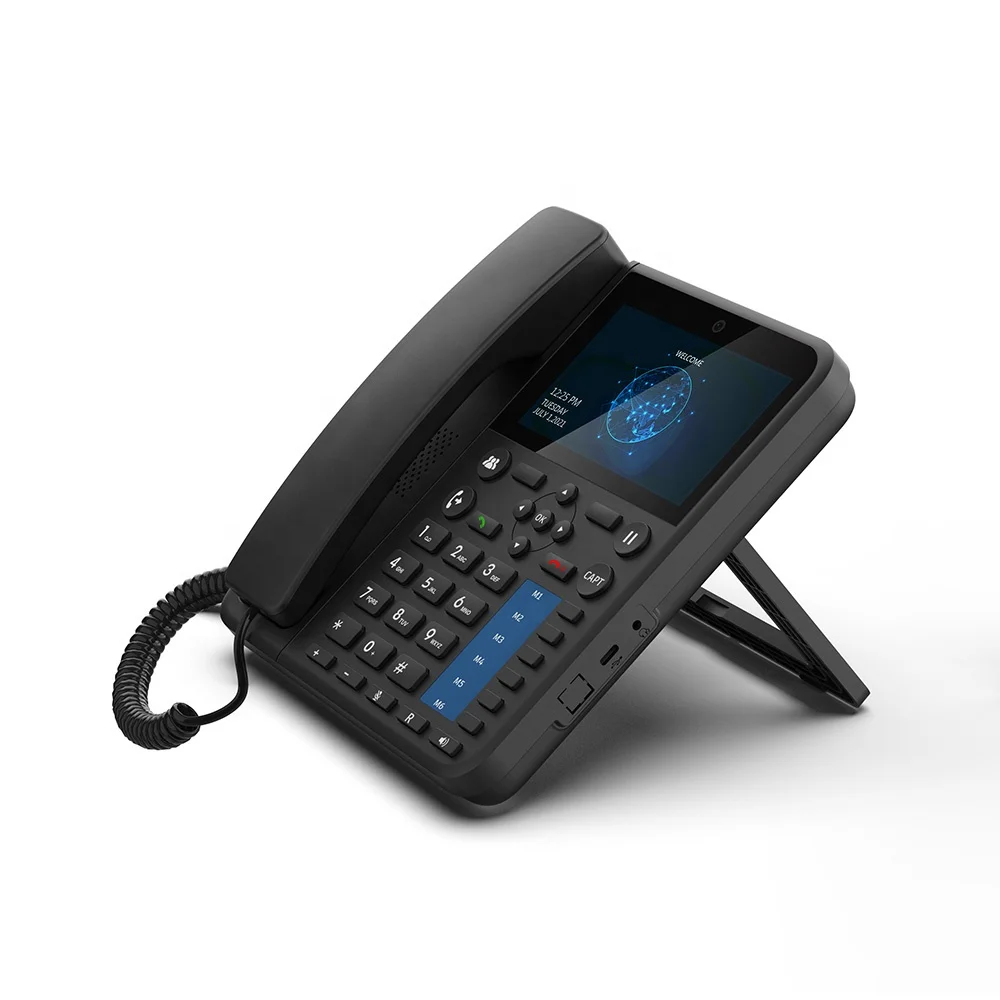 VoLTE 4G Fixed Wireless Phone 5 inch Android Landline Telephone Cordless with WiFi BT Hotspot with SIM Card