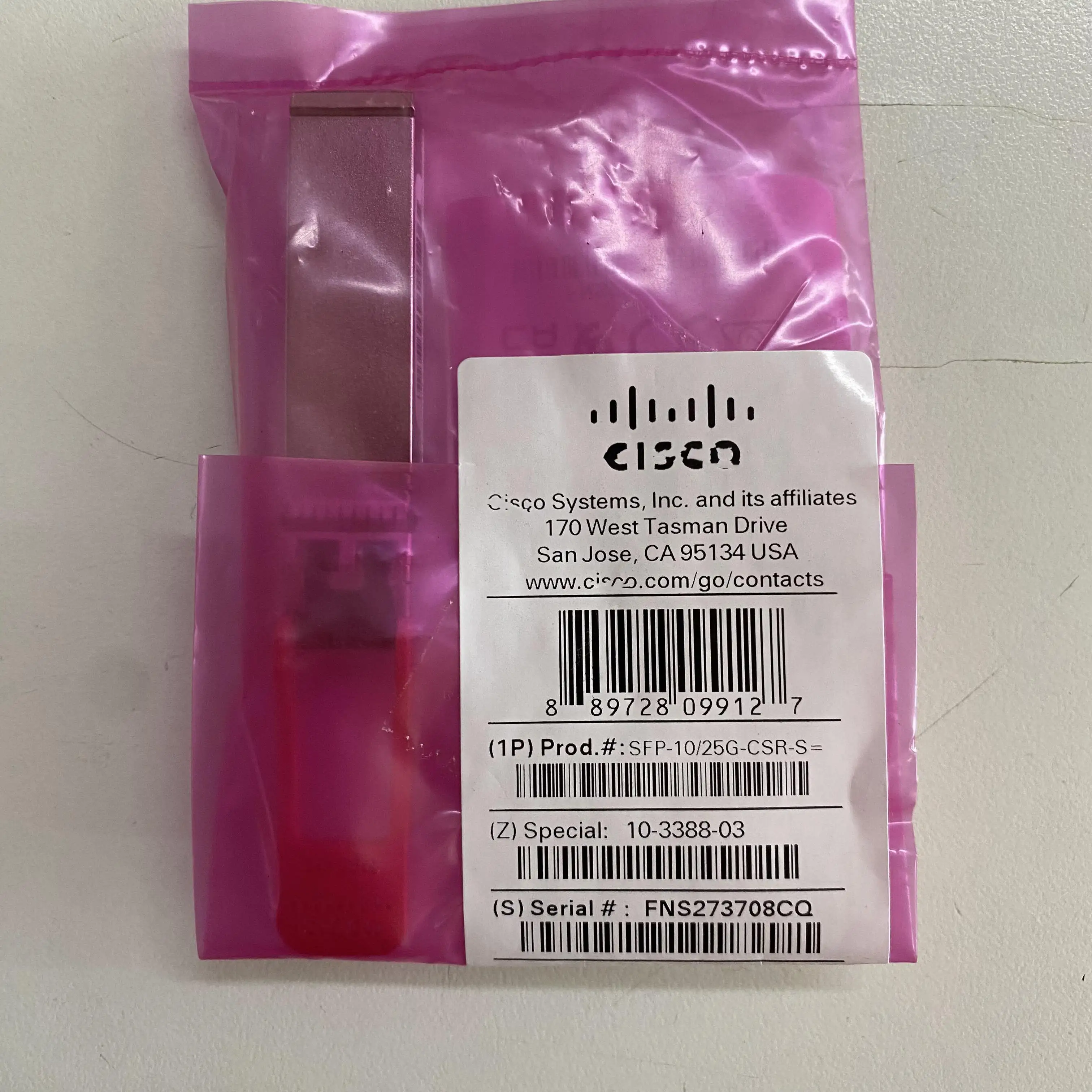 SFP-10/25G-CSR-S= New Original Dual Rate 10/25GBASE-CSR SFP Network Module SFP-10/25G-CSR-S